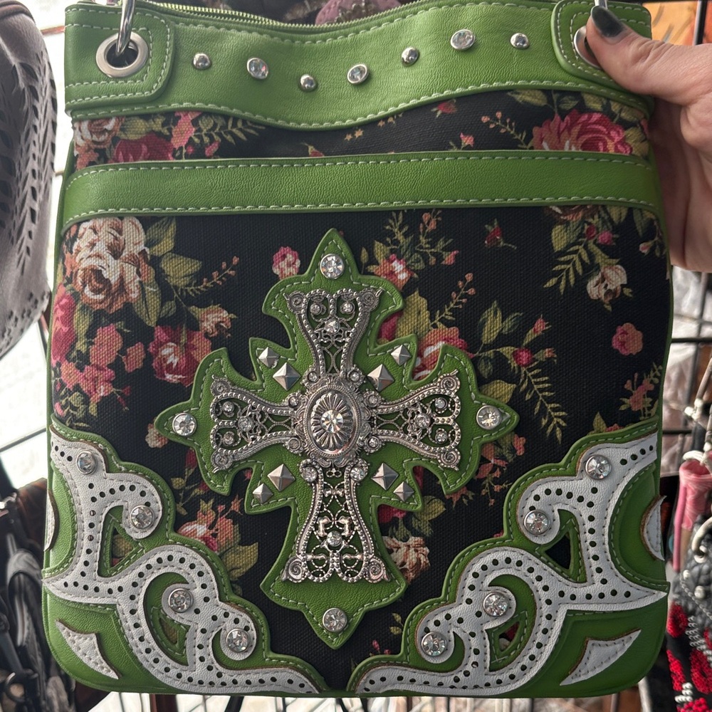 Multiple Crossbody Bags with Studded Cross *Conceal & Carry*